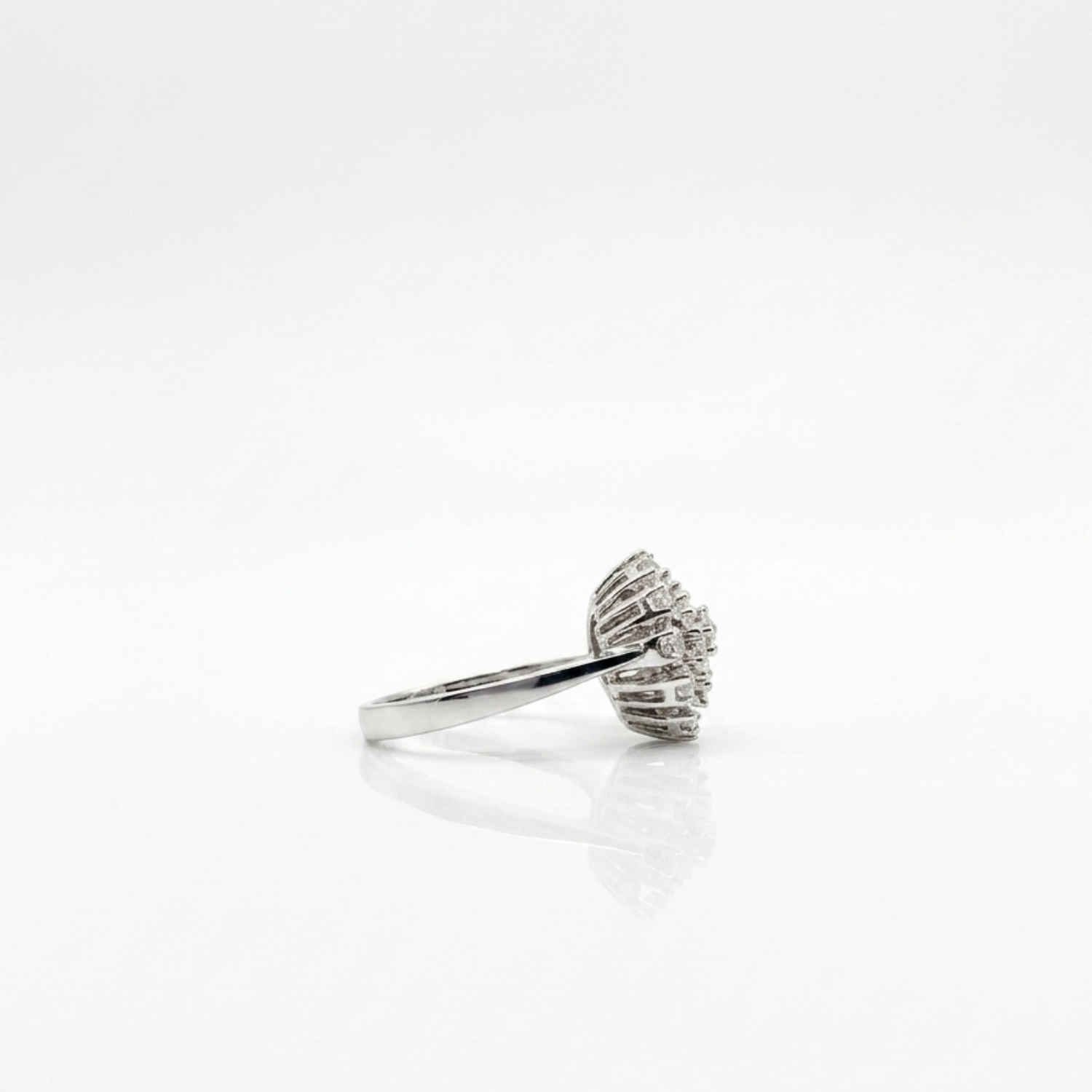 Pre Owned Ring aus 14 Karat Weißgold mit ca. 1,00ct Brillanten