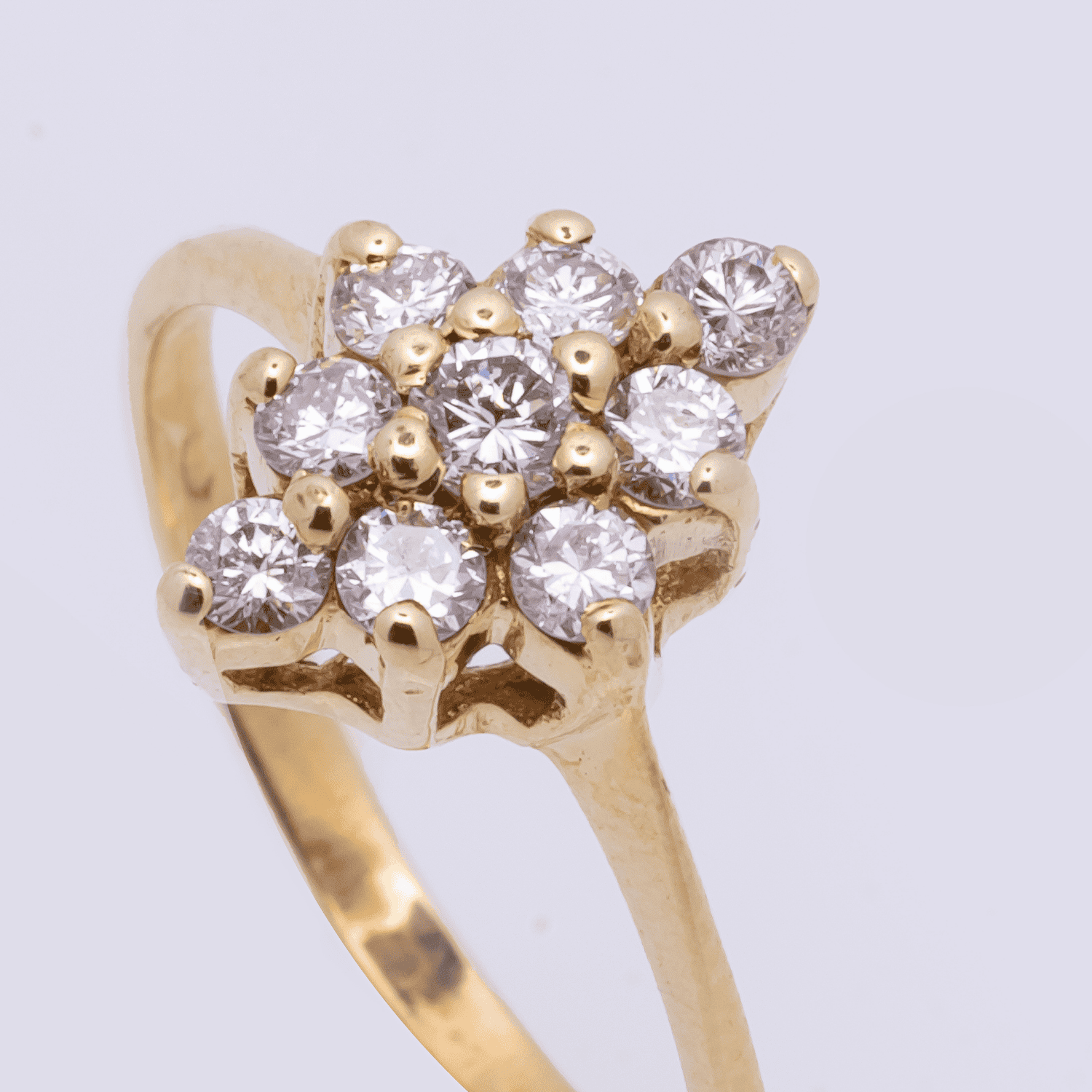 Pre Owned Ring 585 Gelbgold, 9 Brillanten