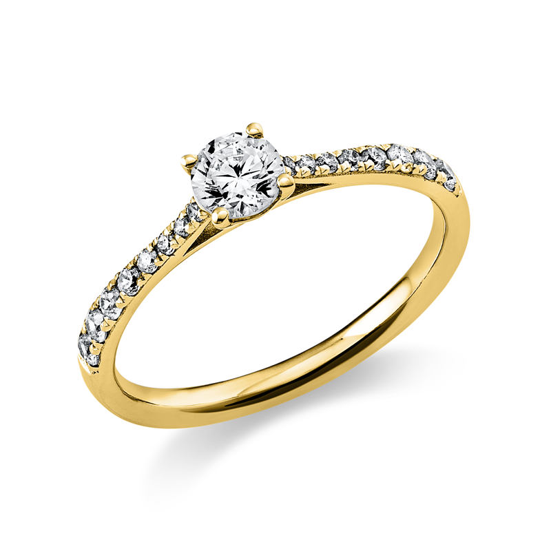 Solitaire mit Besatz Ring