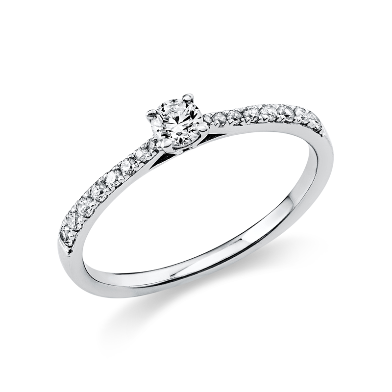 Solitaire mit Besatz Ring