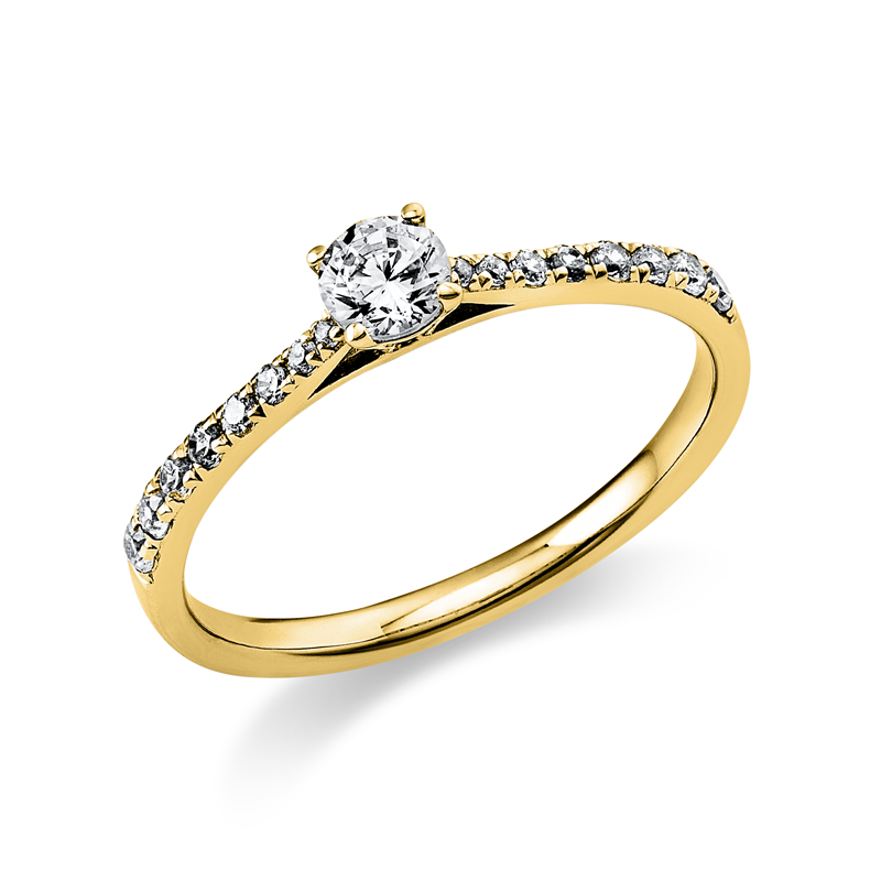 Solitaire mit Besatz Ring