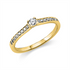 Solitaire mit Besatz Ring