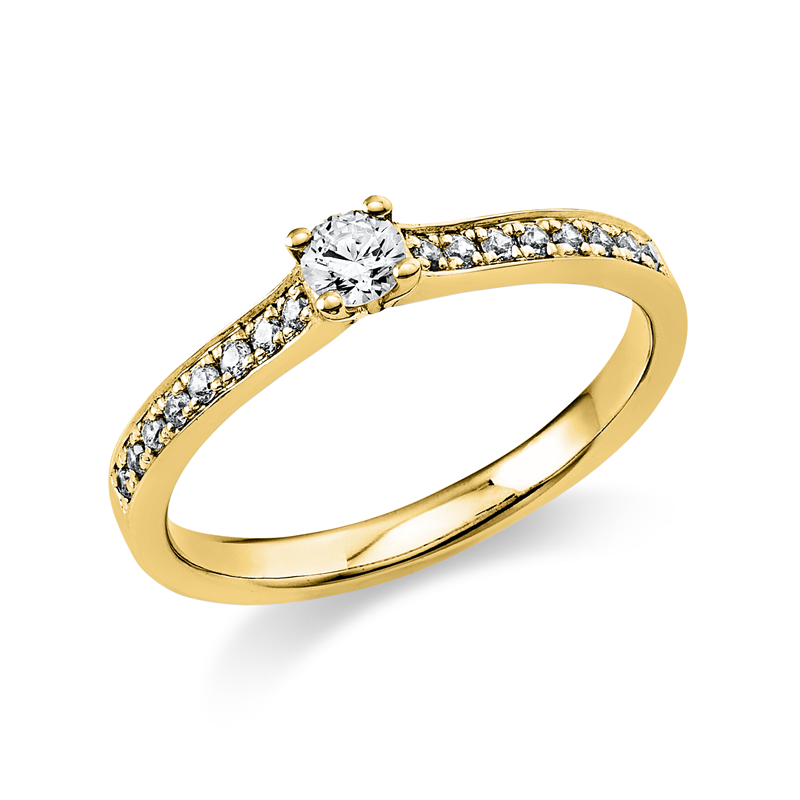 Solitaire mit Besatz Ring
