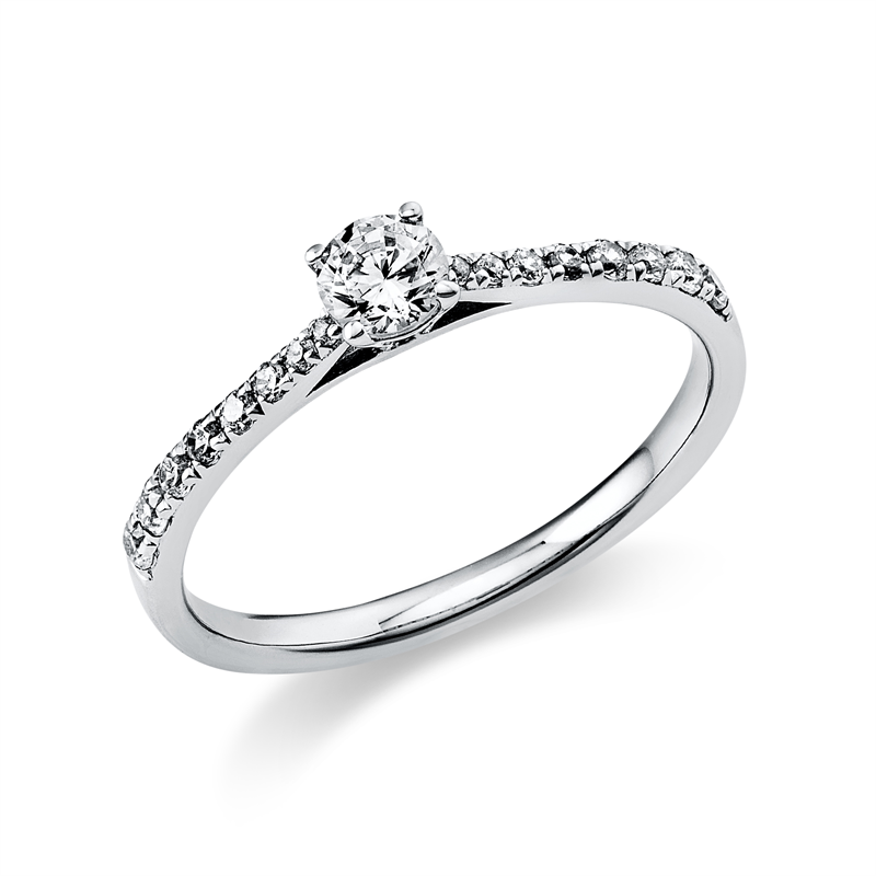Solitaire mit Besatz Ring