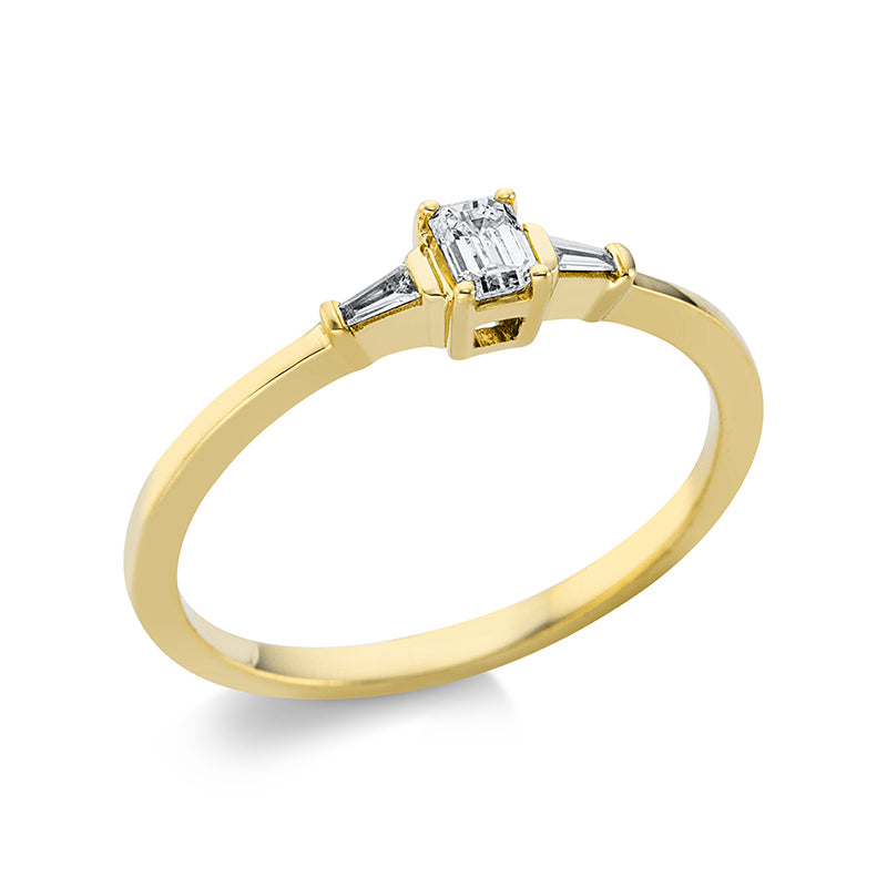 Solitaire mit Besatz Ring