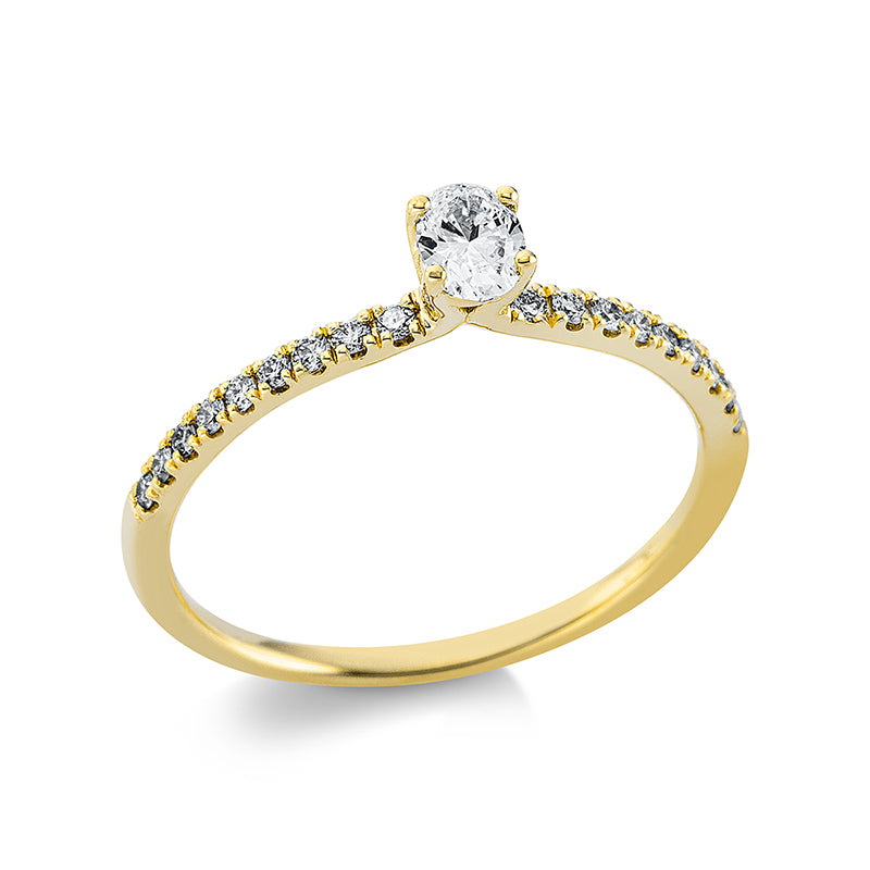 Solitaire mit Besatz Ring