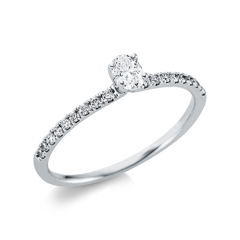 Solitaire mit Besatz Ring