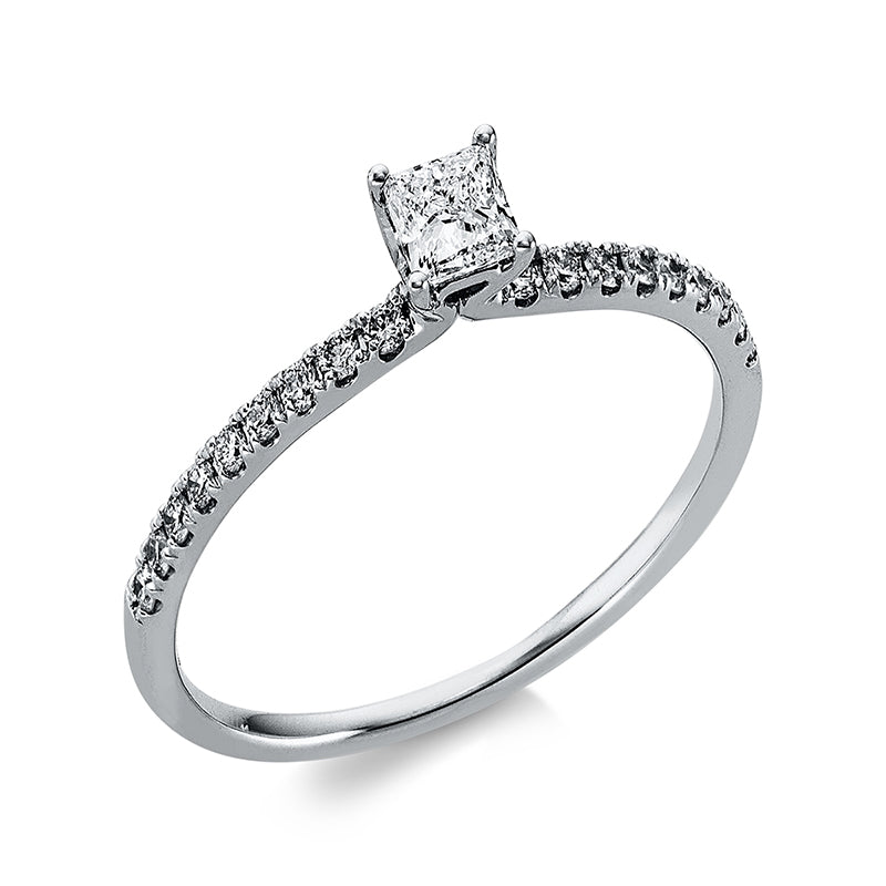 Solitaire mit Besatz Ring