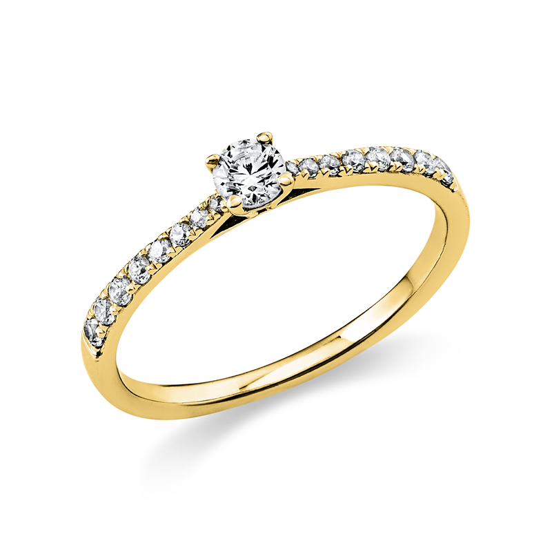 Solitaire mit Besatz Ring