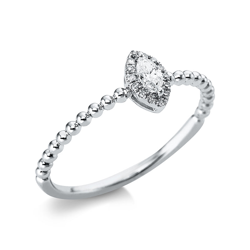 Solitaire mit Besatz Ring