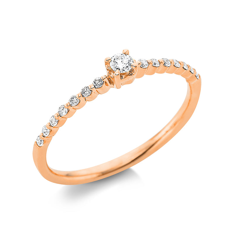 Solitaire mit Besatz Ring