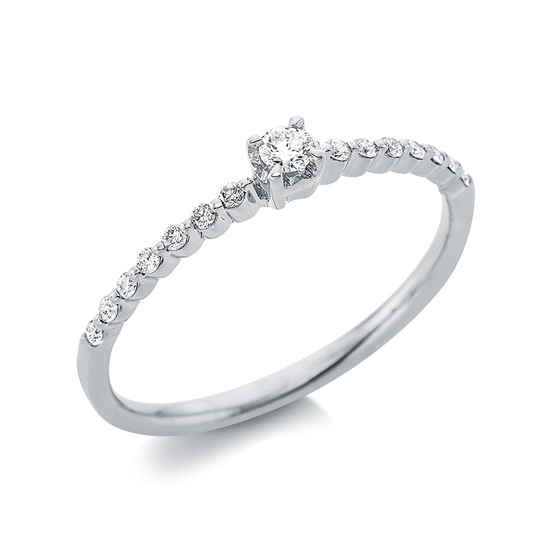 Solitaire mit Besatz Ring