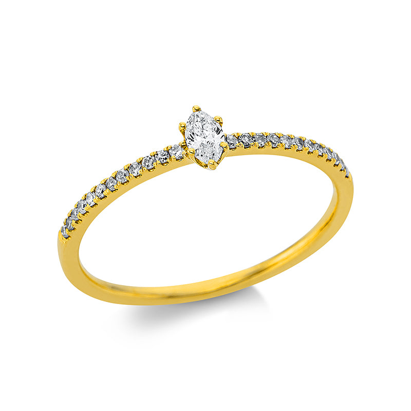 Solitaire mit Besatz Ring