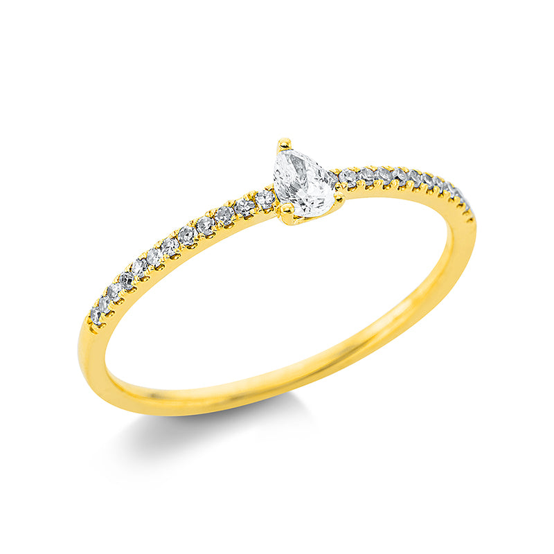 Solitaire mit Besatz Ring