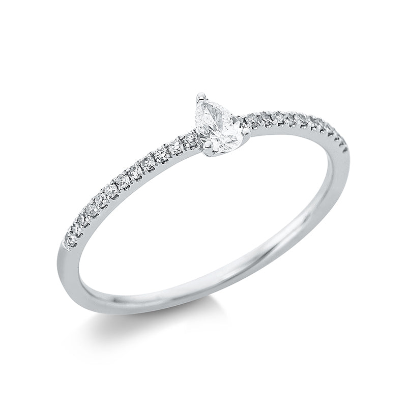 Solitaire mit Besatz Ring