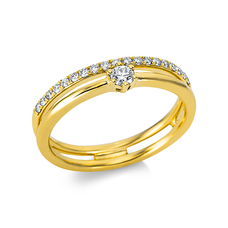 Solitaire mit Besatz Ring