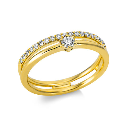Solitaire mit Besatz Ring