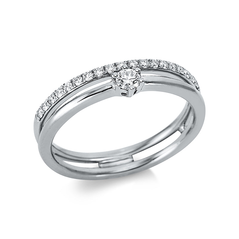 Solitaire mit Besatz Ring