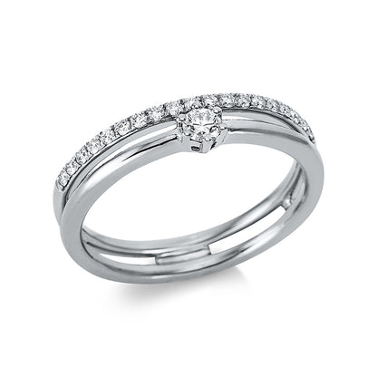 Solitaire mit Besatz Ring