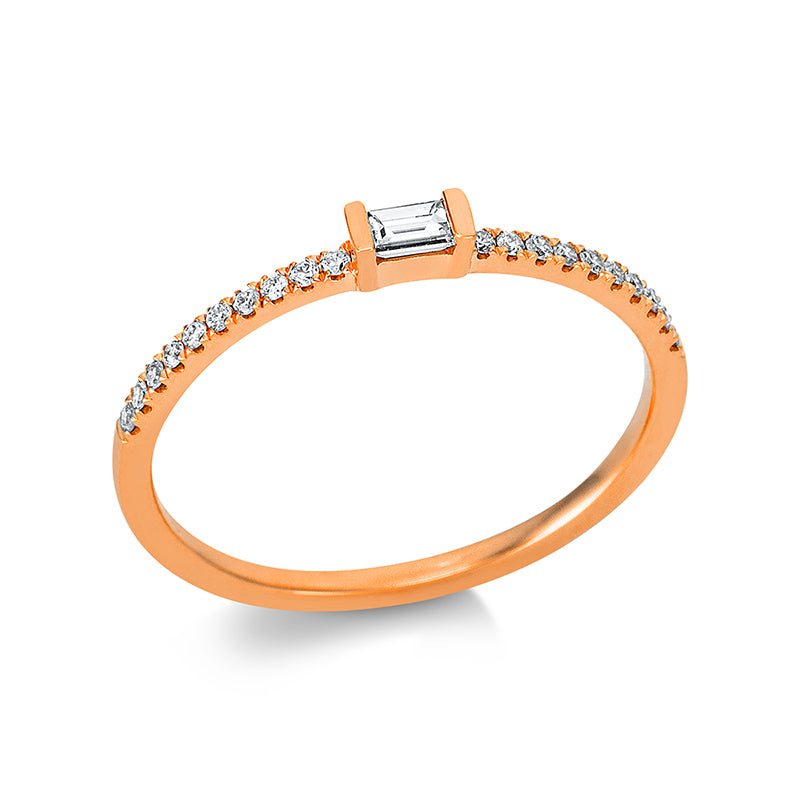 Solitaire mit Besatz Ring