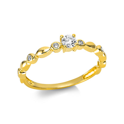 Solitaire mit Besatz Ring