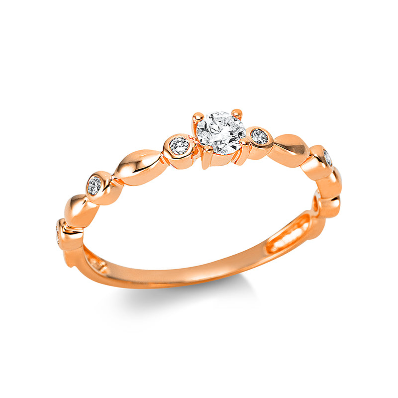 Solitaire mit Besatz Ring