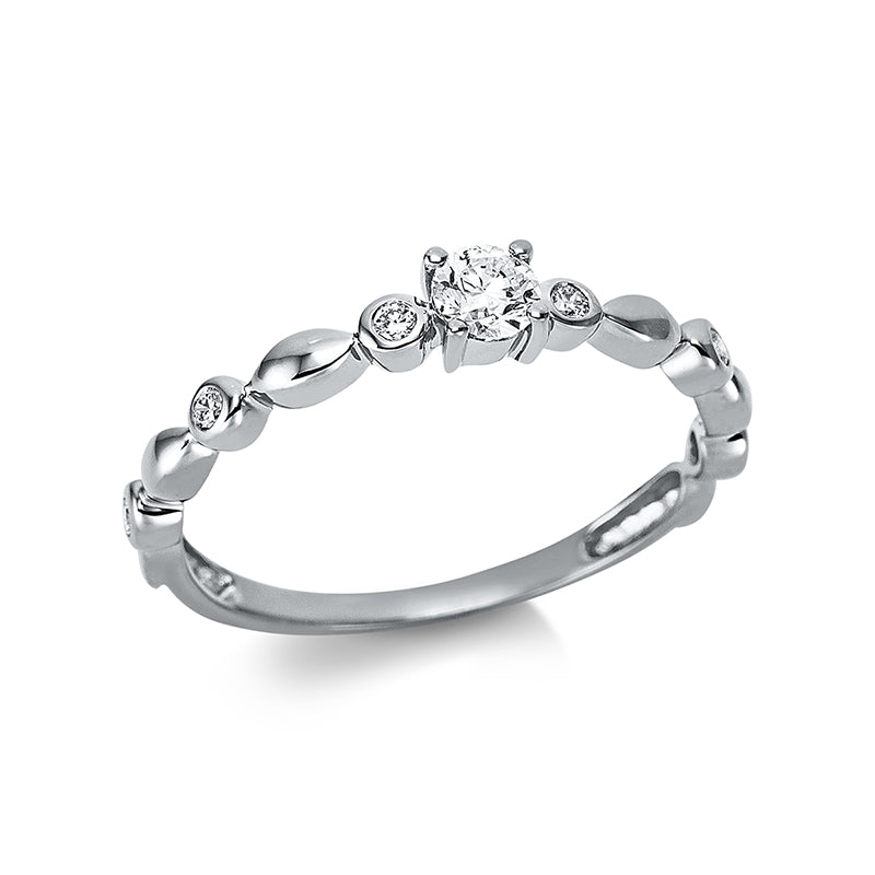 Solitaire mit Besatz Ring