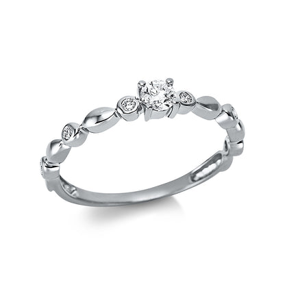 Solitaire mit Besatz Ring