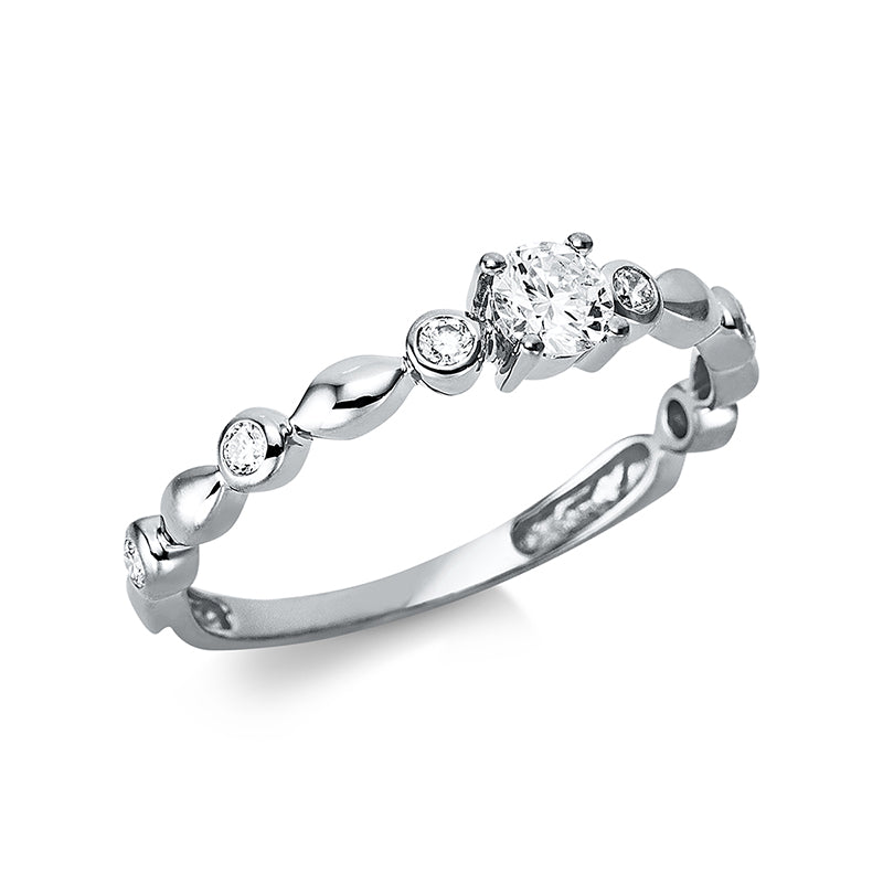 Solitaire mit Besatz Ring