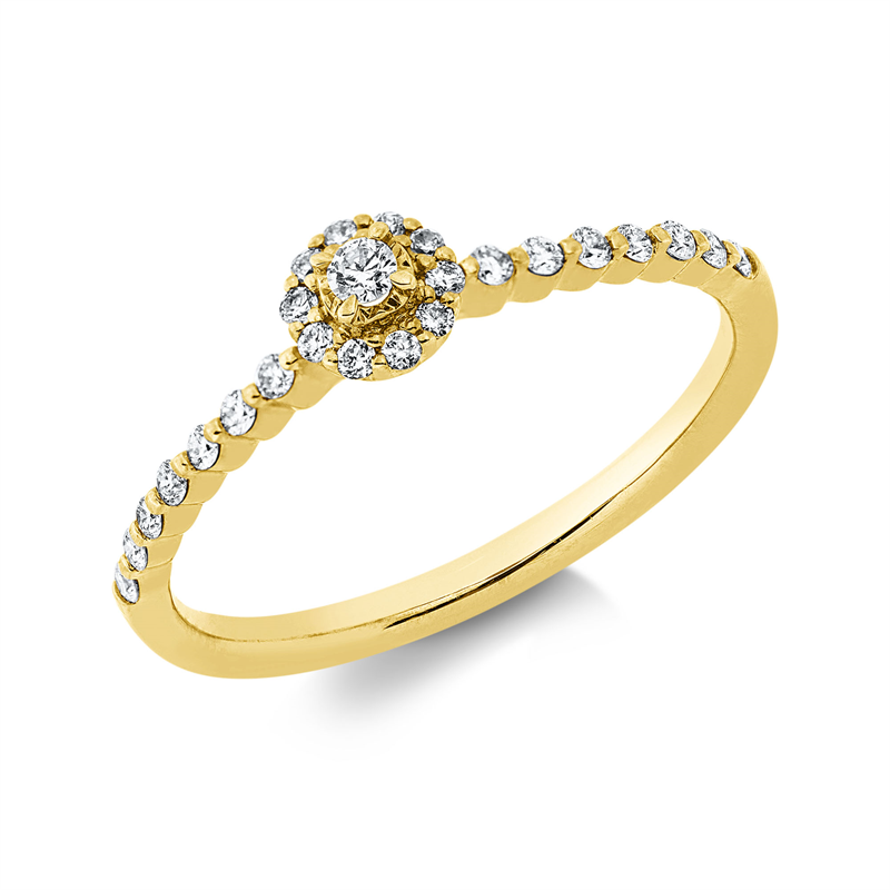 Solitaire mit Besatz Ring