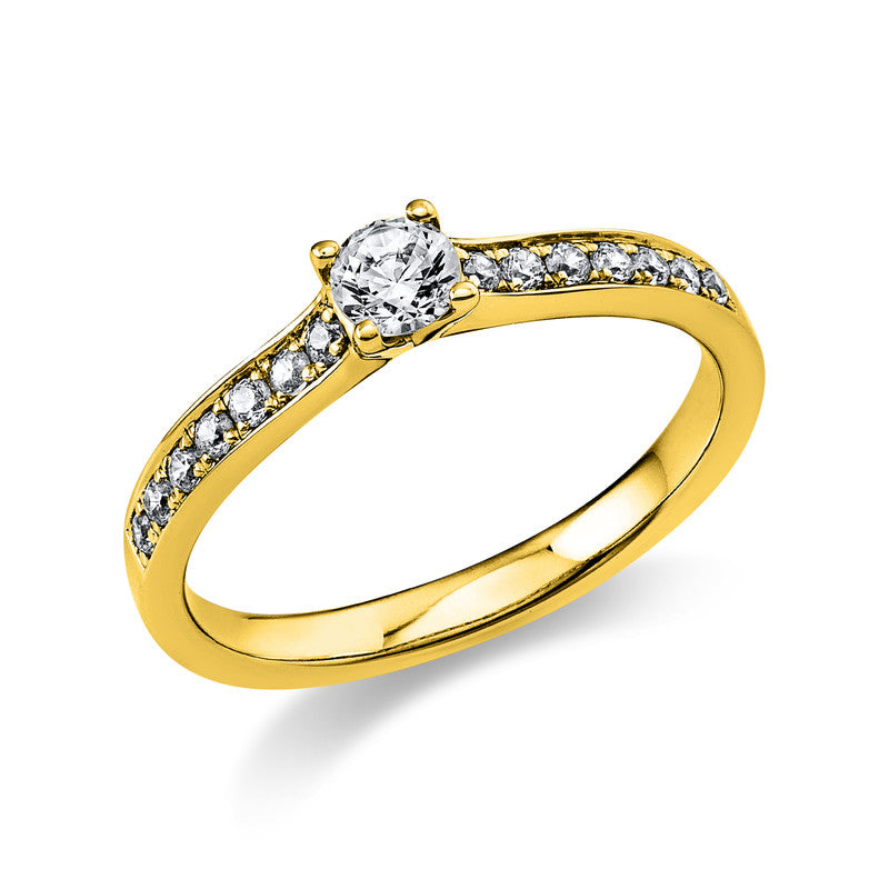 Solitaire mit Besatz Ring
