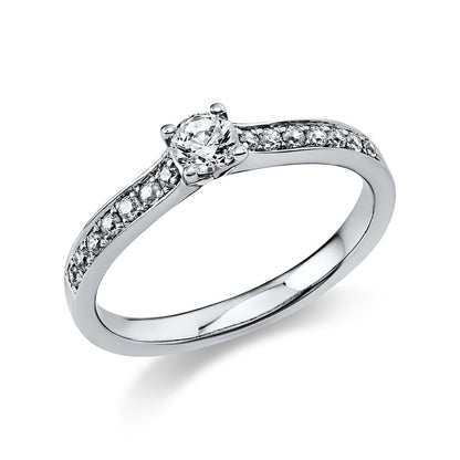 Solitaire mit Besatz Ring