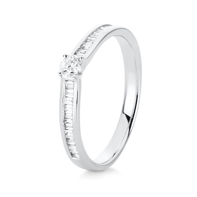 Solitaire mit Besatz Ring