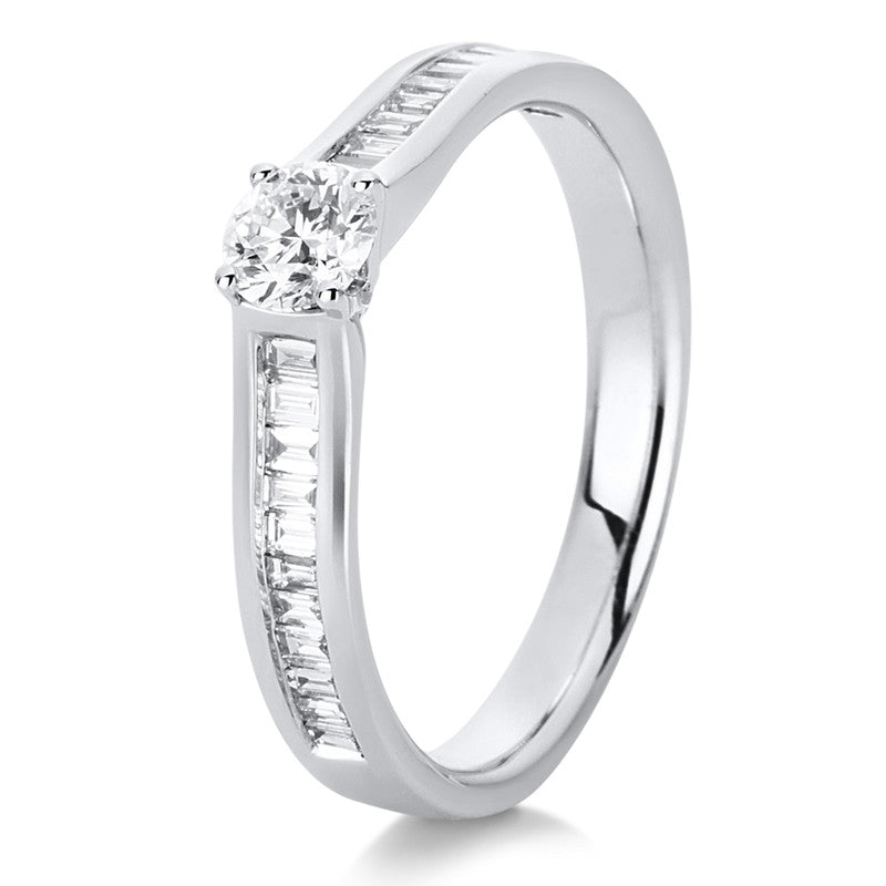 Solitaire mit Besatz Ring