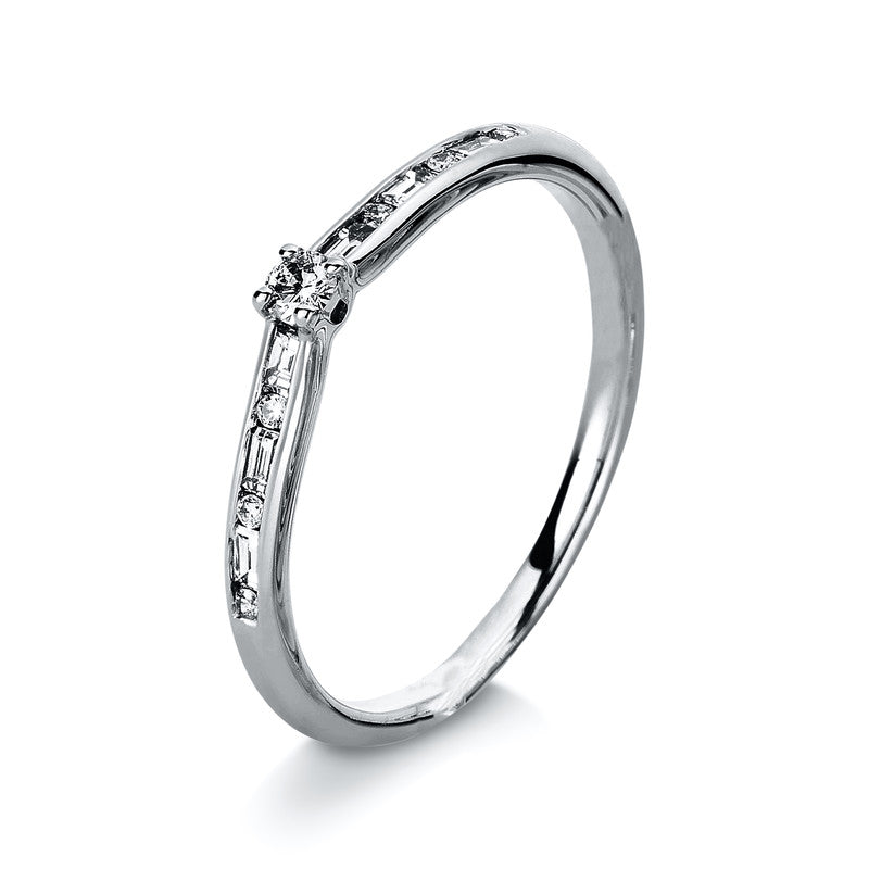 Solitaire mit Besatz Ring