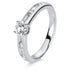 Solitaire mit Besatz Ring
