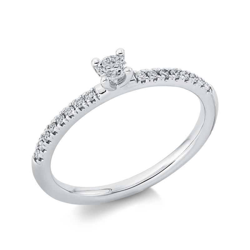 Solitaire mit Besatz Ring
