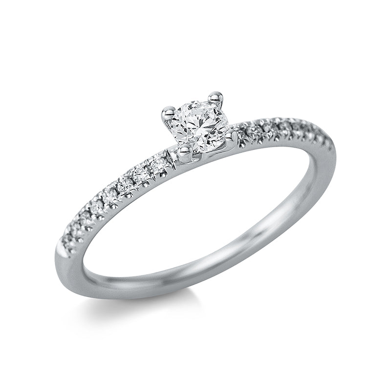 Solitaire mit Besatz Ring
