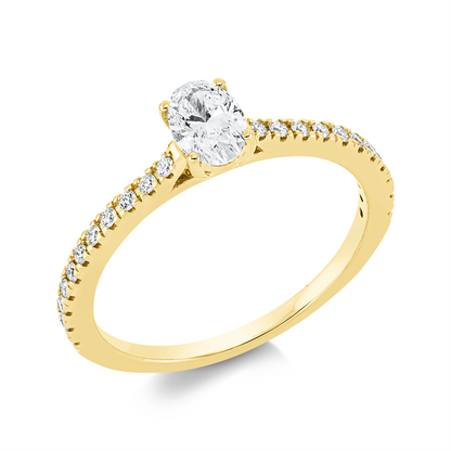 Solitaire mit Besatz Ring