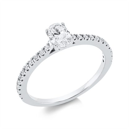 Solitaire mit Besatz Ring