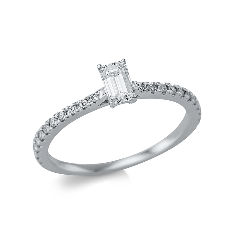 Solitaire mit Besatz Ring