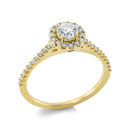 Solitaire mit Besatz Ring