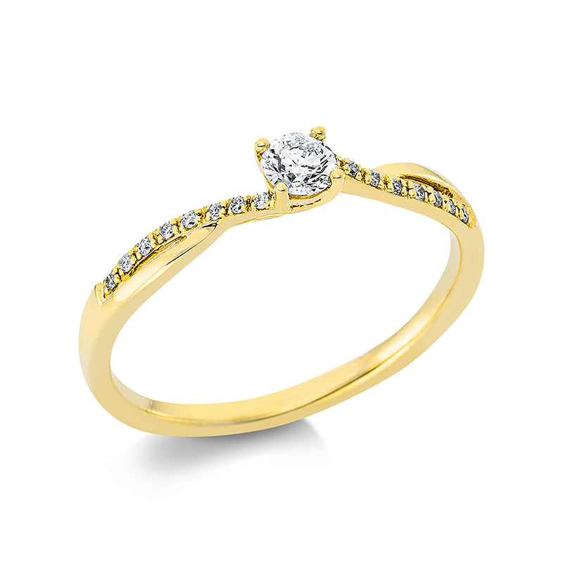 Solitaire mit Besatz Ring