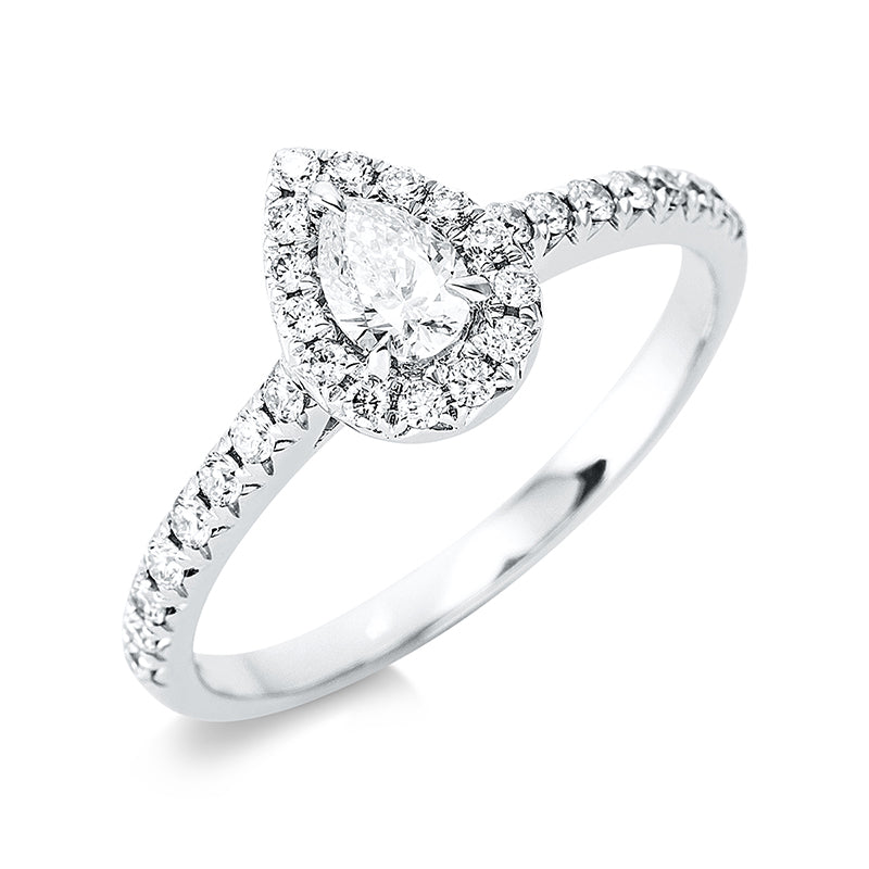Solitaire mit Besatz Ring