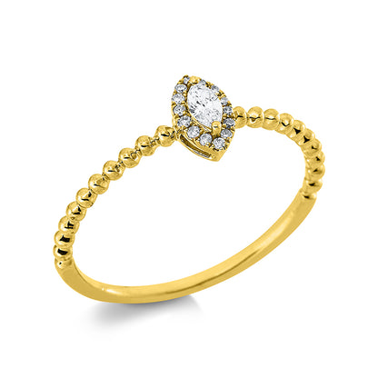 Solitaire mit Besatz Ring