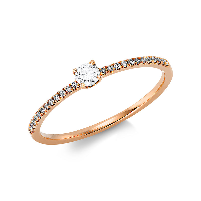 Solitaire mit Besatz Ring