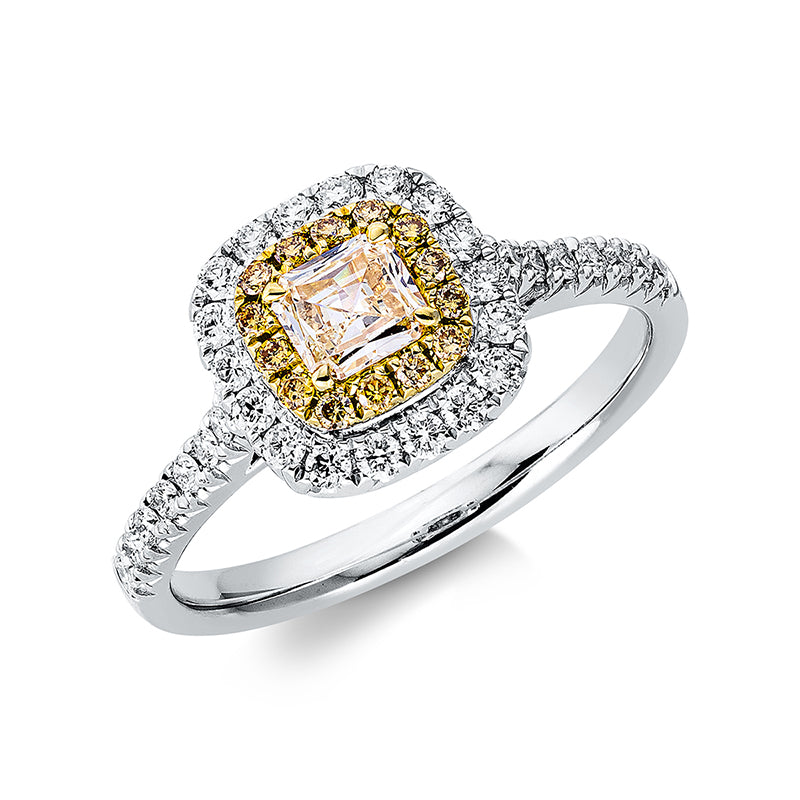 Solitaire mit Besatz Ring