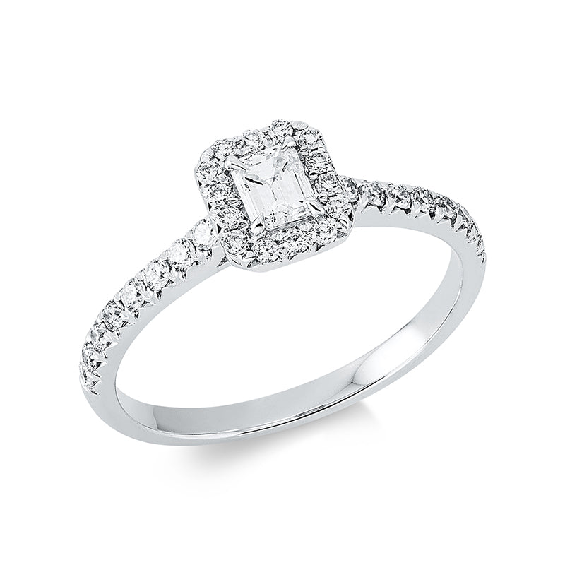 Solitaire mit Besatz Ring