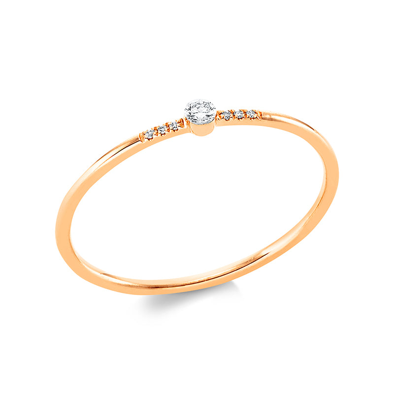 Solitaire mit Besatz Ring