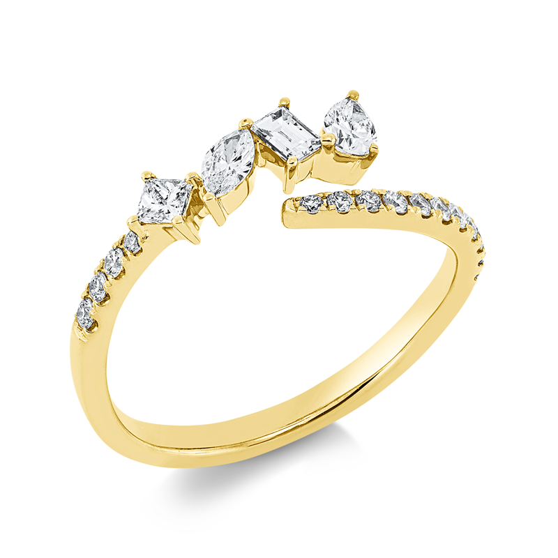 Mehrfachsteinbesatz Ring